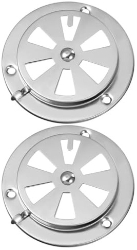 MAGICLULU 2 Pièces Lot de Couvercles de Ventilation Inox Réglables pour Four Barbecue et Climatiseur Facile à Installer Adapté Cuisine Domestique et Professionnelle