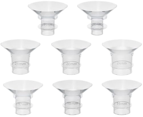 Vaguelly Insert de Bride Silicone 8 Pièces 13-24 MM pour Tire-Lait Électrique Portable, Inserts de Téterelle 17 MM et 19 MM, Accessoires pour Allaitement en Déplacement