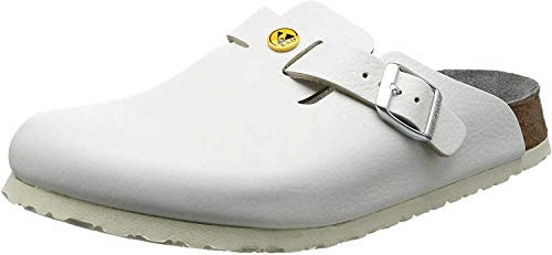 BIRKENSTOCK Herren Clogs Boston ESD normales Fußbett Weiß 45