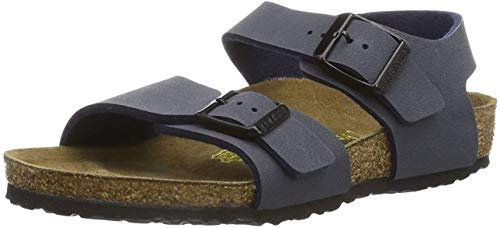 BIRKENSTOCK New York, Unisex-Kinder Sandalen, Blau (Navy), 39 EU