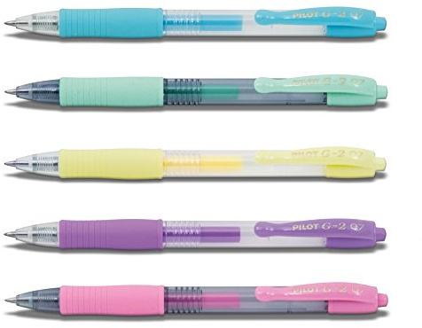 5 G2-7 Pastel Blue, Green, Yellow, violett, pink