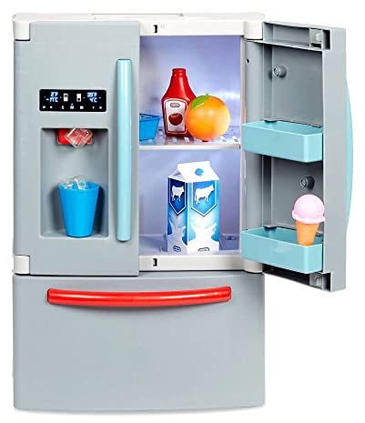 Little Tikes - First Fridge Frigorifero Realistico e Interattivo, Si Illumina e Suona Davvero, Elettrodomestico Giocattolo per Bambini