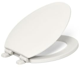 KOHLER K-25883-96 Triko Elongated Closed-Front Toilet Seat and Lid with Quiet-Close Technology, Biscuit