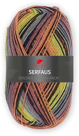 PRO LANA Serfaus Golden Socks - Calcetines de lana (405.09-100 g/aprox. 420 m)