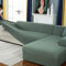 AYouge Sofabezug,Sofabezug Ecksofa-Sofabezug Stretch Sofabezug mit festem Schaumstoffstab für 1/2/3/4 Sitzer（L-förmiges Ecksofa erfordert Zwei）