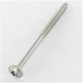 VBA Vis bois agglo Poelier tête ronde large TRL 7X90 Filetée sur 60 TORX T40 Acier zingué-1 piece