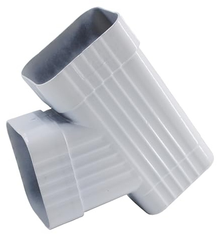 Rsoise Downspout Gutter Y Connector 2X3 Gutter Downspout Y Connector 2x3 Gutter y Connector 2x3 Rain Gutter Downspout(White 1Pcs)