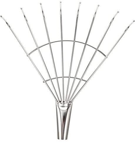 Hemobllo Râteau à Dents Acier Outil De Jardinage pour Ameublir Et Étaler Râteau sans Manche pour Pelouse Et Gazon Artificiel