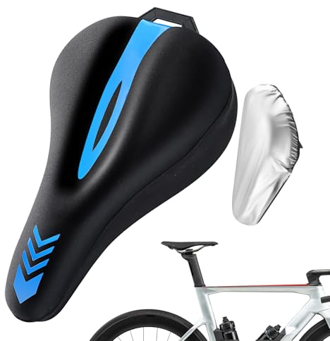 Ranley Funda para sillín de bicicleta para comodidad, con cubierta impermeable y acolchada – Recambio acolchado amortiguador transpirable – para ciclismo, para adultos, mujeres, hombres y niños