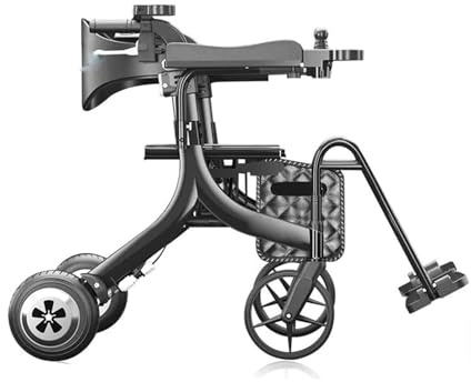 Rollator elettrico 3 in 1 con sedile – Power Walker & Scooter pieghevole per anziani – leggero ausilio per il trasporto a batteria