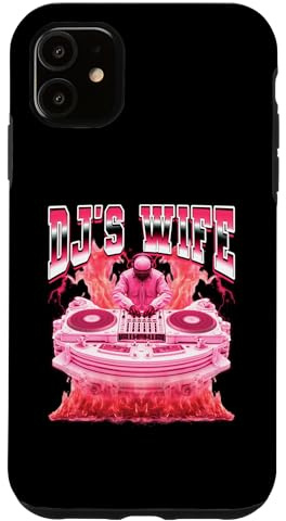 Tocadiscos DJ's Wife Disc Jockey Estilo Bootleg de los 90 Carcasa para iPhone 11