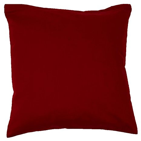 Hans-Textil-Shop Kissenbezug 80x80 cm Uni Bordeaux Rot Baumwolle Dekokissen Kissenhülle Couchkissen Sofakissen Deko Reißverschluss