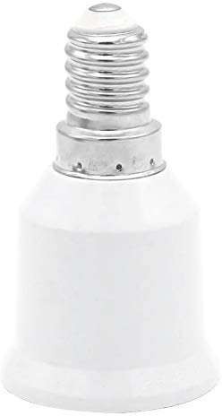 Apofly 1PC E14 a E27 Socket Converter lampadine LED Vite Adattatore di Risparmio energetico Intelligente Lampadina termoresistente Lampada dell'adattatore dello Zoccolo Bianco