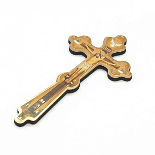 SHRCMHWQRCDJ Orthodoxe Kreuzwanddekor Jesus, for Christus Kirche Religiöses Katholisches Crucifixo Christliches (Color : 2)