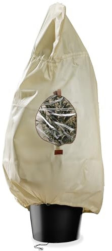 Bio Green Saco Premium para Plantas en macetas con Ventana XXL, 180 x 120 cm, protección contra heladas y protección de Invierno, Funda Protectora para Plantas en macetas, Ventana de visualización,