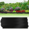 Yakimz Rasenkanten, Beeteinfassung Beetumrandung 5m 10m 15m 20m 25m 30m 35m 40m 45m 50m, 100x18cm, Beetbegrenzung Gartenumrandung, Mähkante Metall Palisade Beet Rasen, Länge, Höhe 18cm, Schwarz