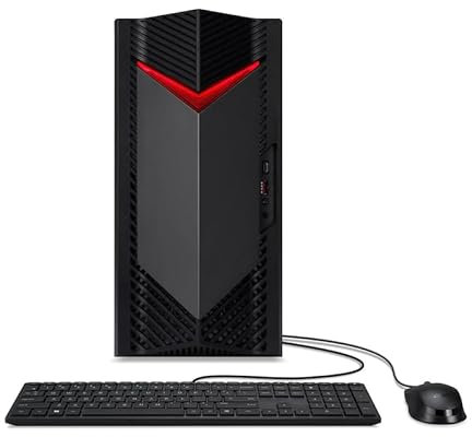 Acer Nitro 50 N50-656, Ordenador de Sobremesa Gaming (Intel Core i7-14700F, 16 GB RAM, 1024 GB SSD, NVIDIA RTX 3050, Wi-Fi, HDMI, Sin Sistema Operativo) Color Negro