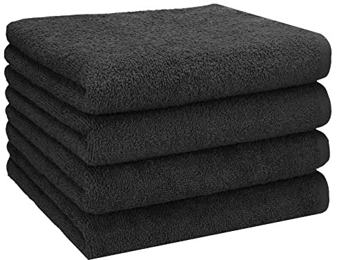 Betz Handtuch Set Berlin – 4er Pack Handtücher 50x100 cm – 100% Baumwolle – Frottee Handtücher für Bad, Gäste & Alltag – hochwertige Qualität, pflegeleicht & langlebig Farbe Graphit grau