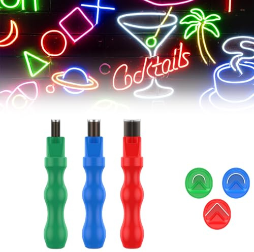 LYDODOKA 3Pcs Neon Light Cutter, Portable Split Neon Lamp Silicone Strip Hand Tool with Comfortable Handle, High Speed Steel Neon Strip Trimming Engraving Cutting Tool for Neon Flexible Light