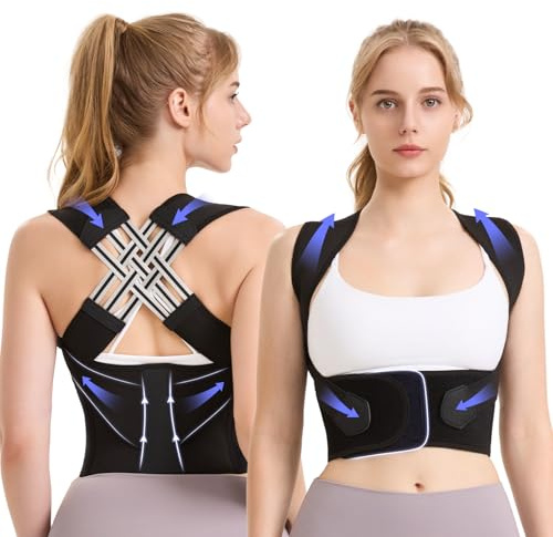 VOKOKOYA Back Brace Posture Corrector for Women and Men,Adjustable Shoulder Straightener,Used for correcting posture and scoliosis