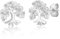 Tree of Life Earrings for Women Girls, Silver Hypoallergenic Cubic Zirconia Stud Earrings Faimly Tree Jewelry Gifts for Birthday Christmas