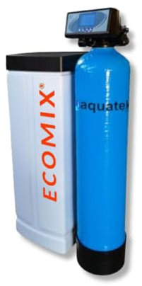 Aquatek - Addolcitore Automatico Acqua di Pozzo MIX LCD 4-C Riduzione Ammoniaca Calcare Ferro e Manganese Resine Ecomix Rigenerazione Automatica Display LCD Collaudato Programmato Pronto all'Uso