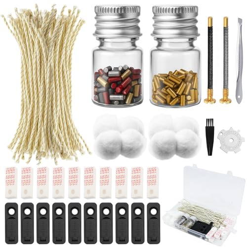 HavaCue Kit Pietrine Zippo per Riparazione Accendino, Incl 200 Pietra Focaie, 50 Stoppino, 10 Guarnizione, 10 Feltro, 2 Molla Del Pietro, Cotone, Cacciavite Ecc, Accessori per Accendino a Benzina