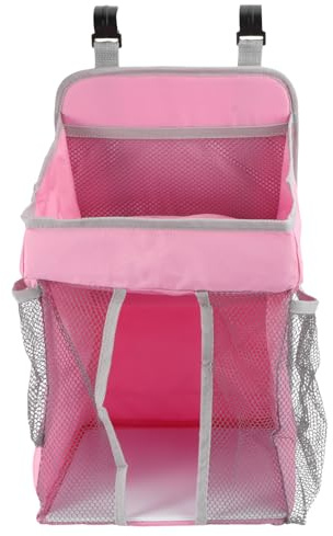 WATIIFUFU Organizer da Lettino per Ragazzo Ragazza Rosa Borsa Appendibile Resistente Sopporta Oltre Porta Pannolini e Accessori per Culla Lettino e Passeggino Design Pratico e Durevole