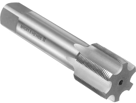 QUARKZMAN Macho de Roscar a Mano M40 x 1.5 H2 Roscado Métrico Tipo Cónico Machos de Roscar de Ranura Recta Herramienta de Roscado Acero Rápido HSS6542
