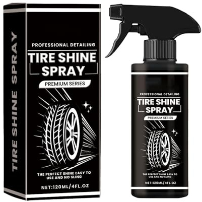 Spray para pulir neumáticos, 120 ml, tratamiento abrillantador para neumáticos, para protección brillante de larga duración para el pulido de camiones, motocicletas y vehículos recreativos