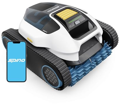 Spino E1 (2026 Ny) Poolrobot Väggar och golv, Vattenlinjerengöring 2 Slots included