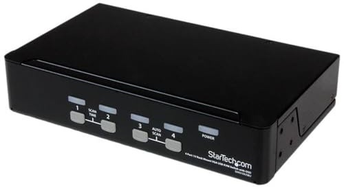 StarTech.com 4-port VGA/USB KVM-switch - 4-vägs VGA KVM-omkopplare med OSD för rackmontering