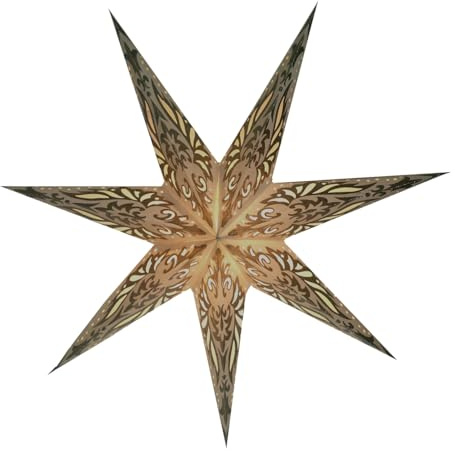 GURU SHOP hopfällbart adventsljus pappersstjärna, julstjärna 60 cm – devi vit