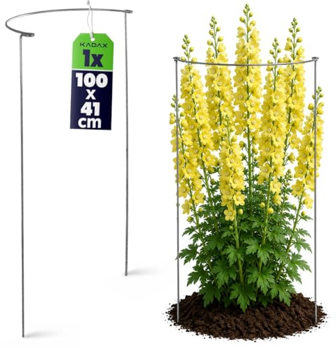 KADAX Support pour plantes de 100 cm - Support stable pour plantes semi-circulaires - En acier - Support solide pour rosiers - Support pour arbustes - Support pour plantes grimpantes
