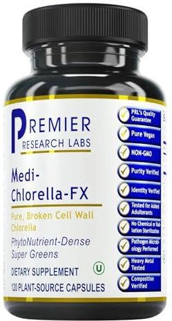 Premier Research Labs Medi Chlorella-FX - Chlorella Capsules, Chlorophyll Capsules, Organic Pills for Women & Men, Chlorophyll Supplement - 120 Vegetarian Capsules