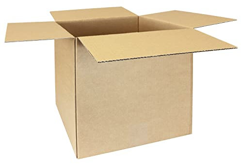 smiley pack 50 Stück Faltkartons 300 x 300 x 300 mm braun KK40 Versandkarton Verpackungskartons 30 x 30 x 30 cm aus Wellpappe 1 wellig Karton Pappkarton Versandbox Paket Päckchen
