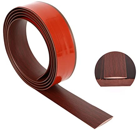 Übergangsleiste Selbstklebend, Vinyl Boden Abdeckleiste Übergangsleiste Ausgleichsprofil Übergangsschiene Bodenprofil zum Kleben für Laminat & Parkett, Türschwelle Width 7,6cm (Rote Eiche, 3M)