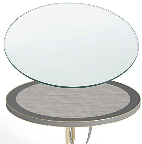 WORDFUN Tablero Superficie Redonda De Mesa, Cristales A Medida, Robusto Y Duradero, Resistente A Altas Temperaturas, Vidrio Templado, para Mesas De Hotel, Banquetes Y Familiares