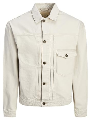 JACK&JONES JJIBRENT JJACKET AM 153 Men's Blouse, Ecru, M, ecru, M