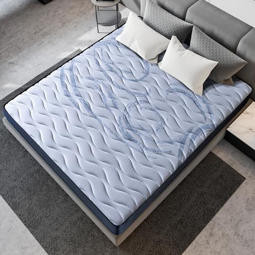 LUXIABED Colchon 90x190 Viscoelastica Dual: Caras Diferenciadas. Confort + Firmeza Media MemorySens. Higiénico y Transpirable. Individual Color Gris. Modelo Fantasy Altura 20 cm