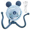 Raypontia Ventilador portátil para cochecito,Ventilador recargable para cochecito - Ventilador con clip de trípode flexible con diseño de pulpo - Fan silenciosa del carro eléctrico portátil que