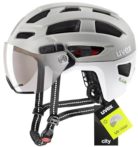 uvex finale visor - säker stadshjälm för kvinnor och män - filterkategori 1 - inkluderar LED-ljus