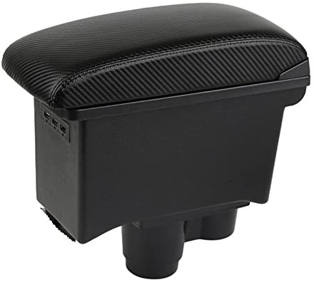 Centre Console Box For R&enault For D&acia For Duster 2 2019 2020 2021 Car Box Armrest Car Accessories Interior Parts(A2 Black leather)