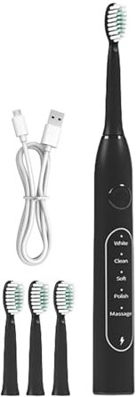 Cepillo De Dientes Eléctrico Para Adultos,Cepillo Eléctrico Recargable - Herramienta De Limpieza Bucal Portátil Para Uso En El Hogar, Durante El Día, En Viajes, Campamentos Y Bajo La Ducha
