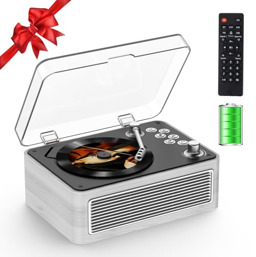 Reproductor de CD Portatil Bluetooth: Kegaudio Reproductor CD con Altavoces Radio y Mando a Distancia Soporte Reproducción USB/AUX Toma de Auriculares Álamo