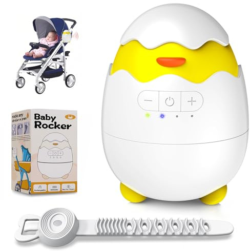 Robofun Baby Rocker-Diseño original-Columpio Para Cochecito De bebé, Ayuda Para Dormir Para Bebés, Temporizador De 30-60-90 Minutos, 5 Niveles De Intensidad