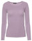 Easy Young Fashion - Damen Basic Rundhals Shirt - Langarm Unterziehshirt - Skinny Fit 1093 - Mauve M