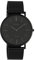 Oozoo Flache Vintage Damenuhr mit Milanaiseband aus Edelstahl Glitter Line mit funkelnden Elementen im Zifferblatt 40 mm, C20144 - Schwarz/Schwarz, groß, Vintage und minimalistisch