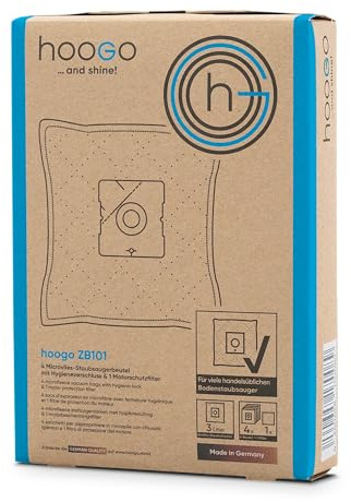 hoogo B3+ Bodenstaubsauger Staubbeutel-Set - Zubehör und Ersatzteile - Filter-Set - Staubbeutel - Turbobürste