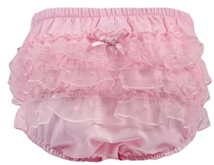 Baby Girls Frilly Lace Pants with Bow, Summer Knickers